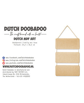 Dutch Doobadoo MDF Art Hanging panels incl Rope (460.440.421)