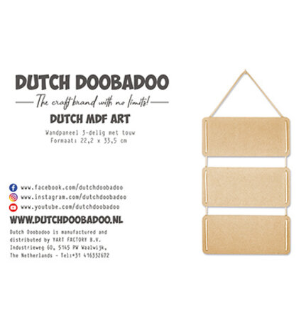 Dutch Doobadoo MDF Art Hanging panels incl Rope (460.440.421)