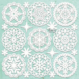 Mintay Chippies 12x12 Inch Winter Doilies (MT-CHIP2-D108)