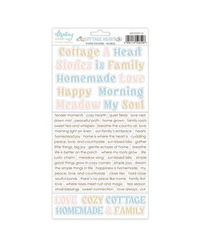 Mintay Cottage Heart 6x12 Inch Paper Stickers Words (MT-COH-13)