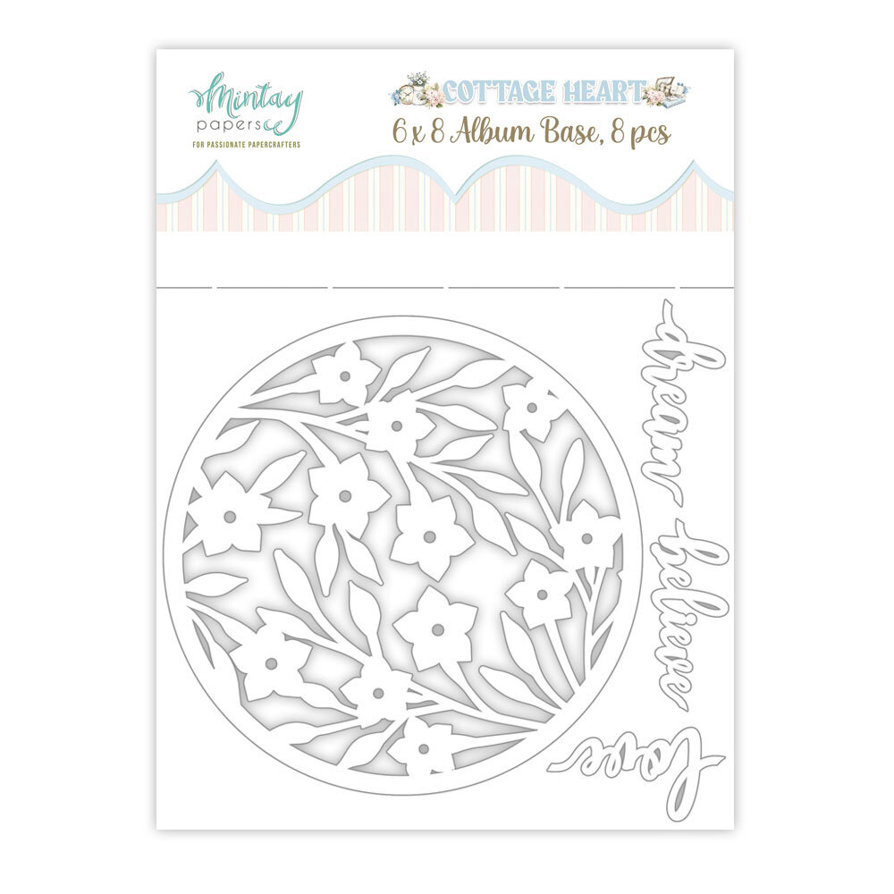 Mintay Cottage Heart 6x8 Inch Chipboard Album Base (MT-COH-10)