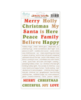 Mintay Holly Jolly 6x12 Inch Paper Stickers Words (MT-HOL-13)