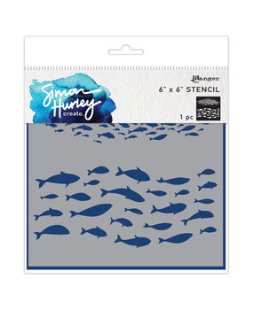Simon Hurley Create Fish Frenzy 6x6 Inch Masking Stencils (HUS91721) Simon Hurley Create Fish Frenzy 6x6 Inch Masking Stencils (HUS91721)