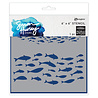 Simon Hurley Create PRE-ORDER Fish Frenzy 6x6 Inch Masking Stencils (HUS91721) Simon Hurley Create PRE-ORDER Fish Frenzy 6x6 Inch Masking Stencils (HUS91721)