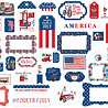 Carta Bella God Bless America Frames & Tags (CBGBA136025) (OUTLET) Carta Bella God Bless America Frames & Tags (CBGBA136025) (OUTLET)