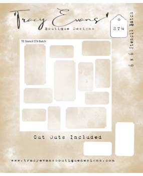 Tracy Evans Batch 6x6 Inch Stencil (ST004)