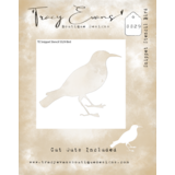 Tracy Evans Bird 4x4 Inch Snippet Stencil (SS029)