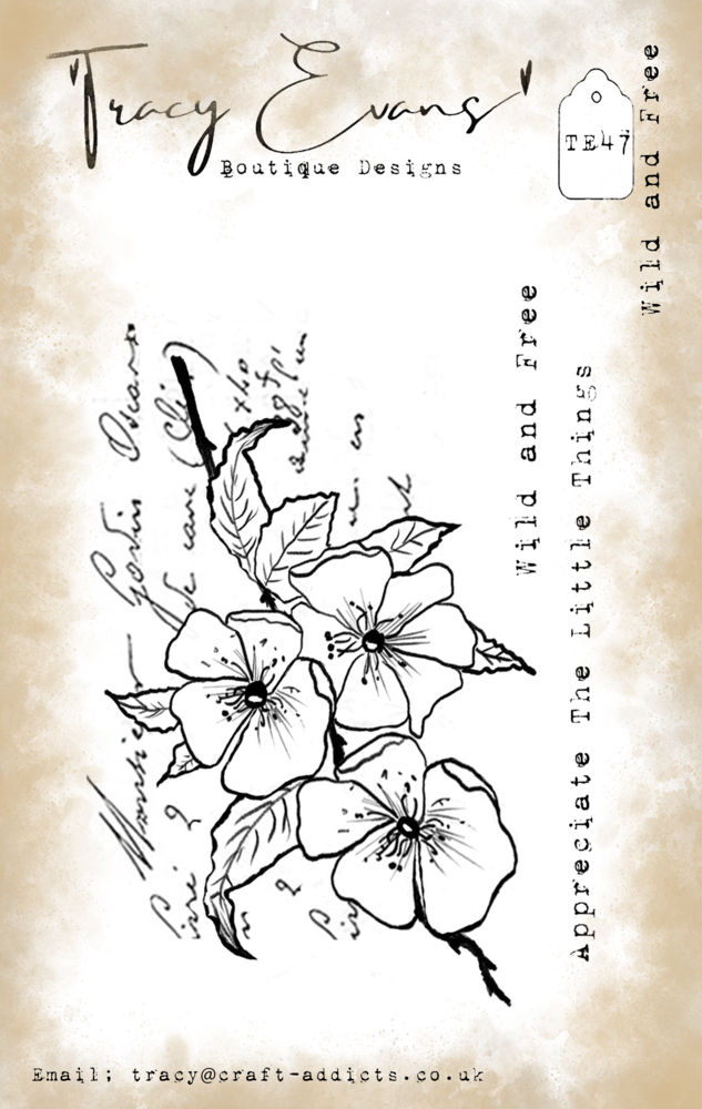 Tracy Evans Wild and Free A7 Clear Stamp (TE047) Tracy Evans Wild and Free A7 Clear Stamp (TE047)