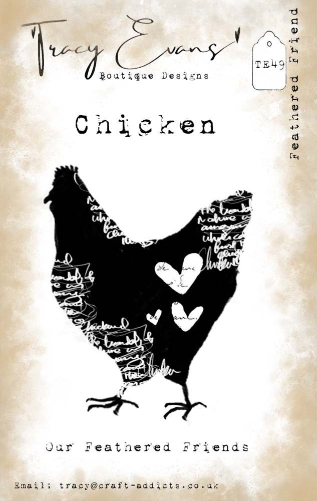 Tracy Evans Feathered Friend A7 Clear Stamp (TE049) Tracy Evans Feathered Friend A7 Clear Stamp (TE049)