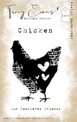 Tracy Evans Feathered Friend A7 Clear Stamp (TE049) Tracy Evans Feathered Friend A7 Clear Stamp (TE049)