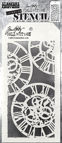 Stampers Anonymous Tim Holtz Clockwork Layering Stencil (THS013)