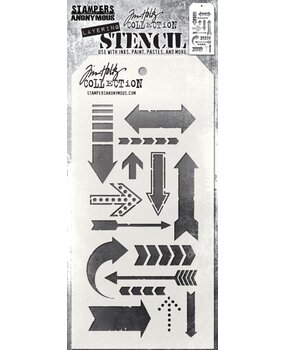 Stampers Anonymous Tim Holtz Arrows Layering Stencil (THS025) Stampers Anonymous Tim Holtz Arrows Layering Stencil (THS025)