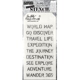 Stampers Anonymous Tim Holtz Traveler Layering Stencil (THS043)