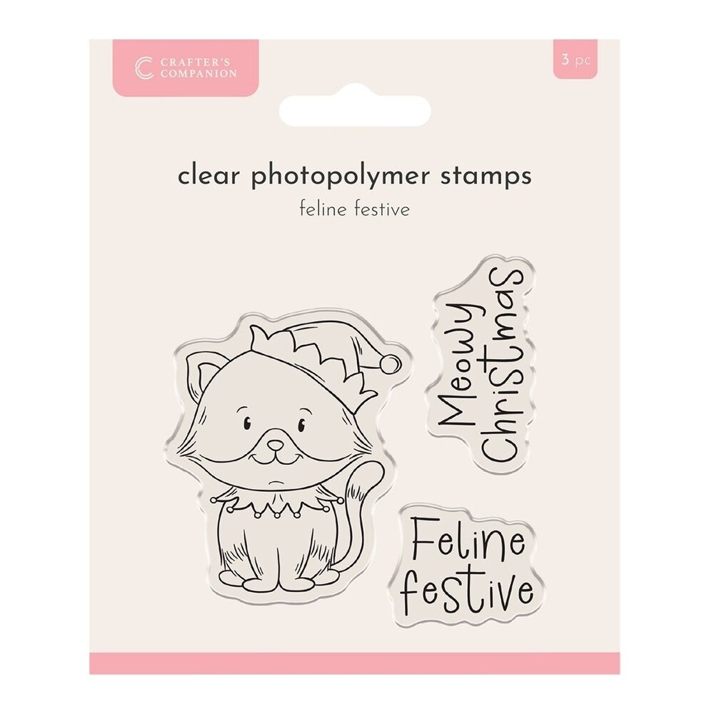 Crafter's Companion Feline Festive Clear Stamps (CC-STP-FEFE)