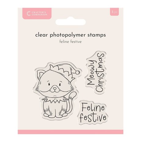 Crafter's Companion Feline Festive Clear Stamps (CC-STP-FEFE)