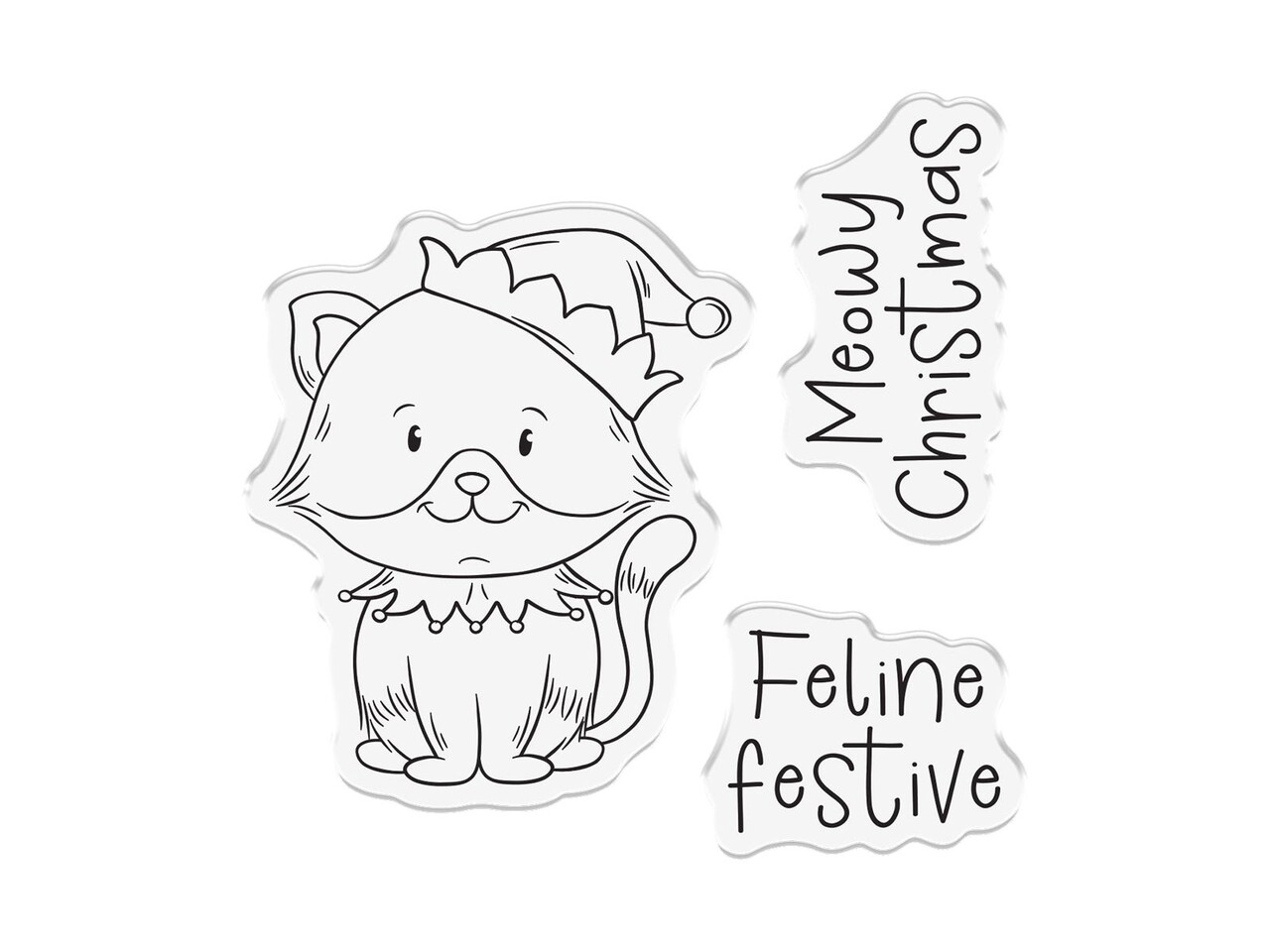 Crafter's Companion Feline Festive Clear Stamps (CC-STP-FEFE)