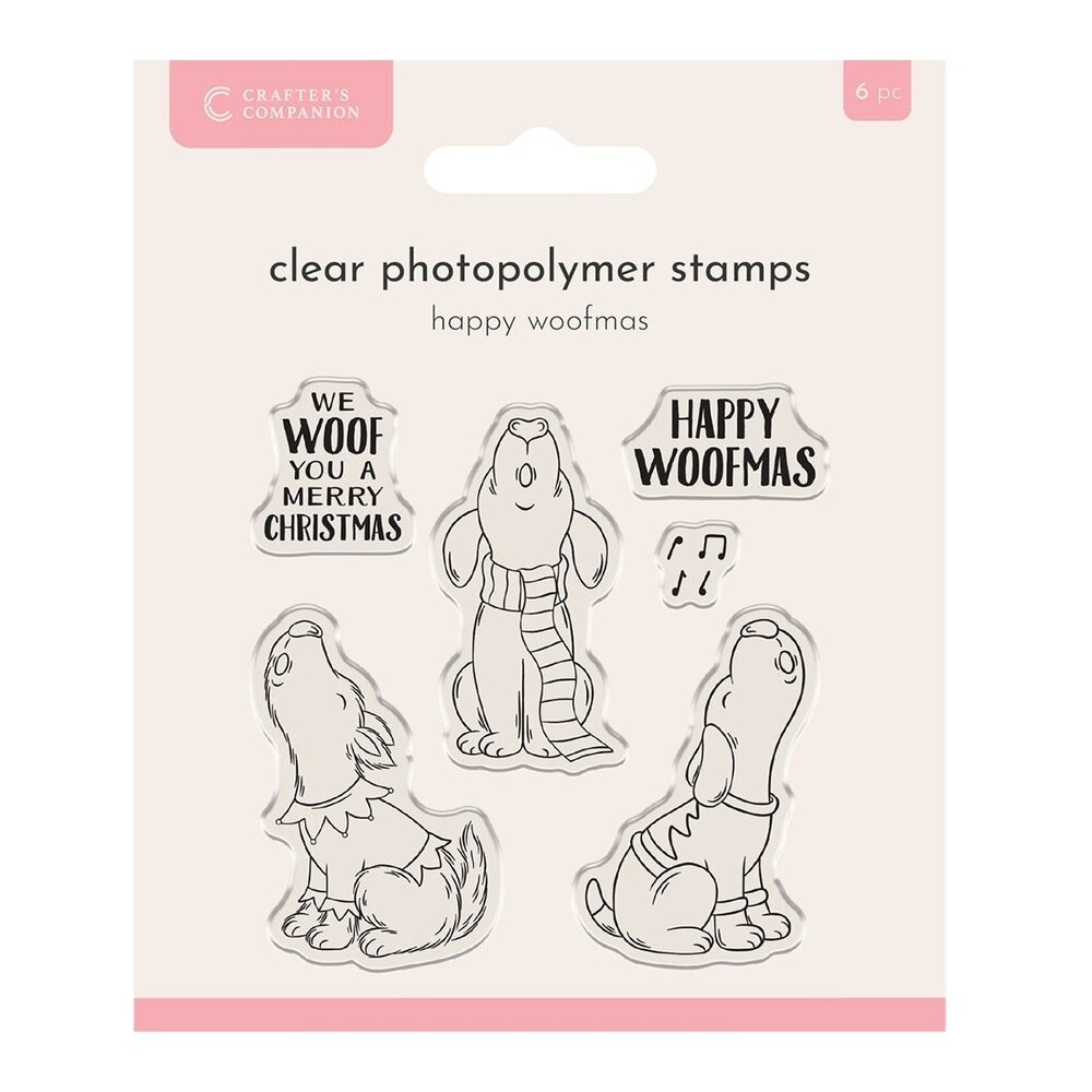 Crafter's Companion Happy Woofmas Clear Stamps (CC-STP-HAWO) Crafter's Companion Happy Woofmas Clear Stamps (CC-STP-HAWO)