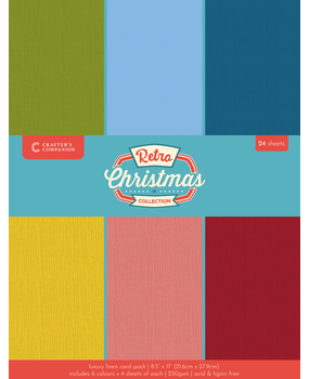 Crafter's Companion Retro Christmas A4 Luxury Linen Cardstock (CC-RC-LINEN-A4)