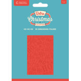 Crafter's Companion Retro Christmas 3D Embossing Folder Ho Ho Ho (CC-RC-3DEF-HO)