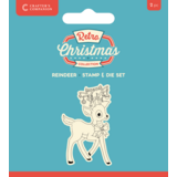Crafter's Companion Retro Christmas Stamp & Die Reindeer (CC-RC-STD-DER)