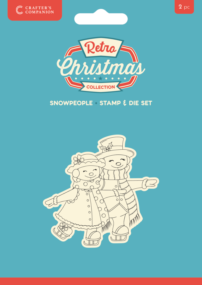 Crafter's Companion Retro Christmas Stamp & Die Snowpeople (CC-RC-STD-SPE) Crafter's Companion Retro Christmas Stamp & Die Snowpeople (CC-RC-STD-SPE)