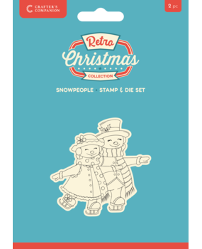 Crafter's Companion Retro Christmas Stamp & Die Snowpeople (CC-RC-STD-SPE) Crafter's Companion Retro Christmas Stamp & Die Snowpeople (CC-RC-STD-SPE)