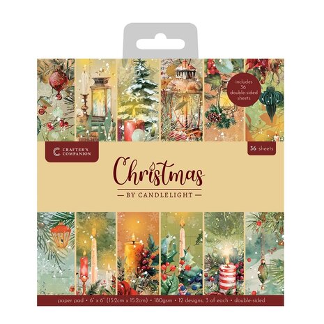 Crafter's Companion Christmas by Candlelight 6x6 Inch Paper Pad (CBC-PAD6) Crafter's Companion Christmas by Candlelight 6x6 Inch Paper Pad (CBC-PAD6)