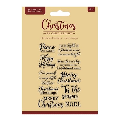 Crafter's Companion Christmas by Candlelight Clear Stamps Christmas Blessings (CBC-CA-ST-CHBL)