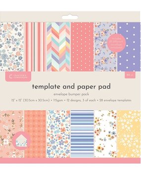 Crafter's Companion 12x12 Inch Template abd Paper Pad (CC-TEMP-PAP-ENVBUMP)