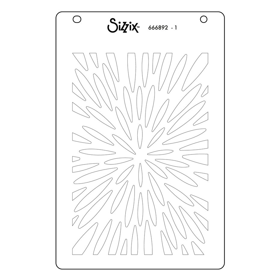 Sizzix Stacey Park 3D Textured Impressions & Stencil Burst of Bright ...