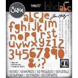 Sizzix Thinlits Die Set Alphanumeric Cutout Lower (663074)
