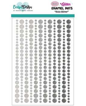 Carlijn Design Glitter Enamel Dots Holo Silver (CDED-0009) Carlijn Design Glitter Enamel Dots Holo Silver (CDED-0009)