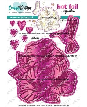 Carlijn Design Hot Foil Hibiscus & Kolibri (CDHF-0081)