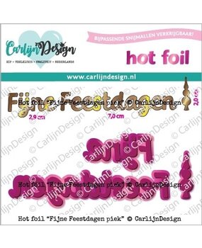 Carlijn Design Hot Foil Fijne Feestdagen Piek (CDHF-0082)