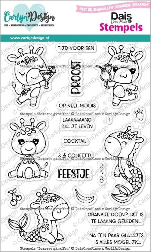Carlijn Design Stempels Zomerse Giraffen (CDST-0146) Carlijn Design Stempels Zomerse Giraffen (CDST-0146)