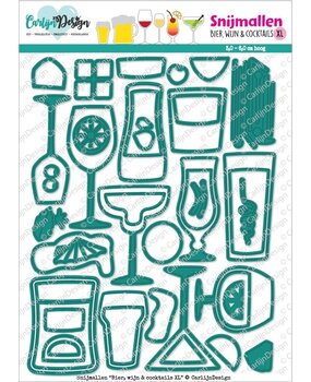 Carlijn Design Snijmallen Bier, Wijn & Cocktails XL (CDSN-0314)