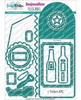 Carlijn Design Snijmallen Fles Label (CDSN-0316)