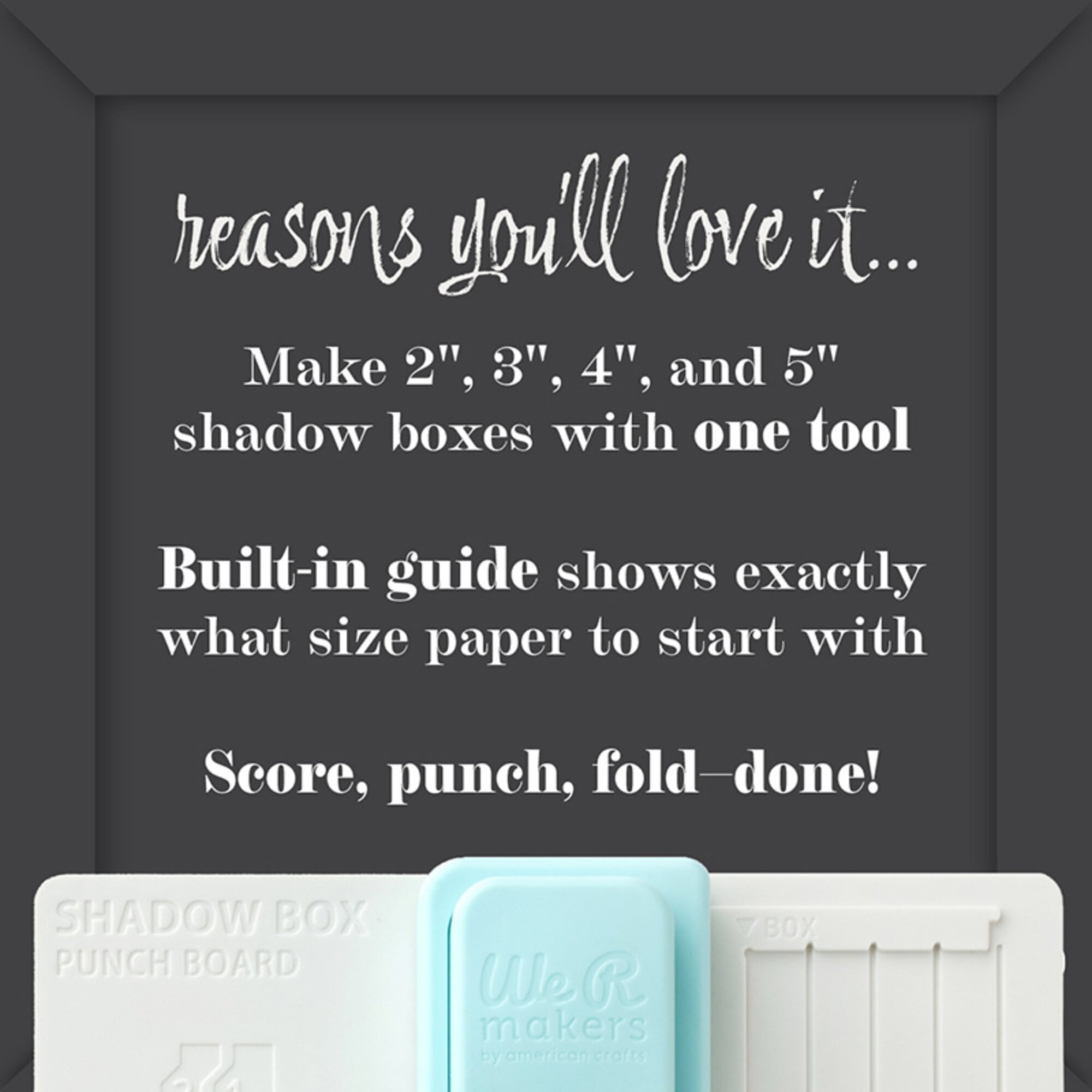 We R Memory Keepers Shadow Box Punch Board (60001201) - Paperpads.nl