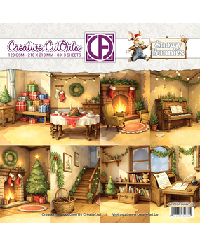 Creatief Art Snowy Bunnies 8x8 Inch Paper Pack 02 (CCOA-BUNNY-02) Creatief Art Snowy Bunnies 8x8 Inch Paper Pack 02 (CCOA-BUNNY-02)