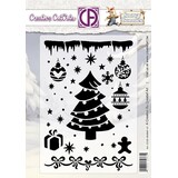 Creatief Art Snowy Bunnies Stencil Christmas Ornaments (CCOS-BUNNY-01)
