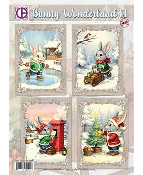Creatief Art Snowy Bunnies Card Kit Bunny Wonderland 01 (RE2530-0186) Creatief Art Snowy Bunnies Card Kit Bunny Wonderland 01 (RE2530-0186)
