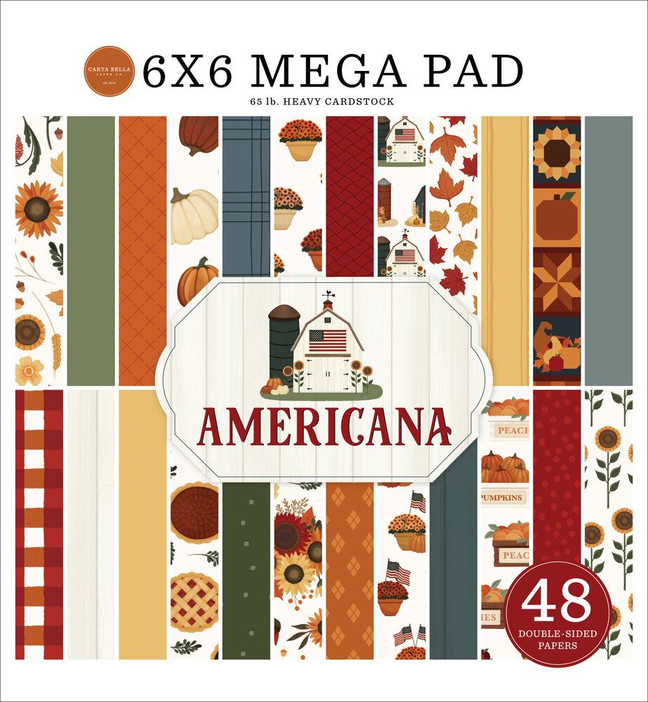 Carta Bella Americana 6x6 Inch Paper Pad (CBA454023) Carta Bella Americana 6x6 Inch Paper Pad (CBA454023)