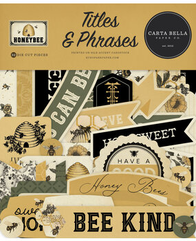 Carta Bella Honey Bee Ephemera Titles & Phrases (CBHB450032)