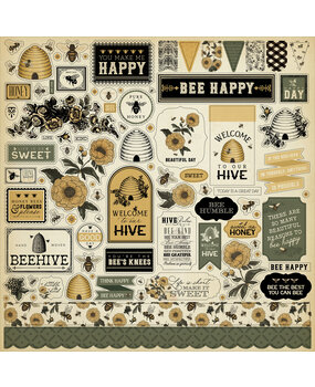 Carta Bella Honey Bee 12x12 Inch Element Sticker (CBHB450014) Carta Bella Honey Bee 12x12 Inch Element Sticker (CBHB450014)