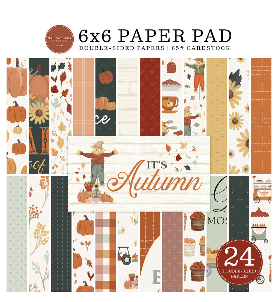 Carta Bella It's Autumn 6x6 Inch Paper Pad (CBIA452023) Carta Bella It's Autumn 6x6 Inch Paper Pad (CBIA452023)