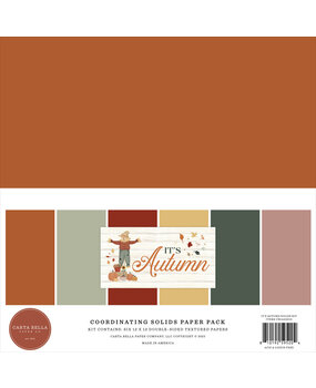 Carta Bella It's Autumn 12x12 Inch Coordination Solids Paper Pack (CBIA452015)