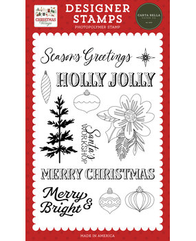 Carta Bella Christmas Village Clear Stamps Holly Jolly Ornaments (CBCV458045) Carta Bella Christmas Village Clear Stamps Holly Jolly Ornaments (CBCV458045)
