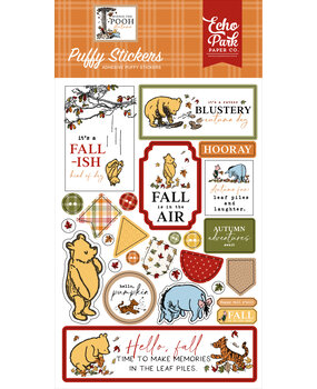 Echo Park Winnie The Pooh Autumn Puffy Stickers (WPA453066) Echo Park Winnie The Pooh Autumn Puffy Stickers (WPA453066)