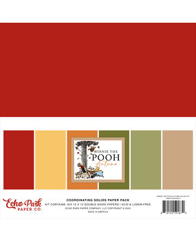 Echo Park Winnie The Pooh Autumn 12x12 Inch Coordination Solids Paper Pack (WPA453015)