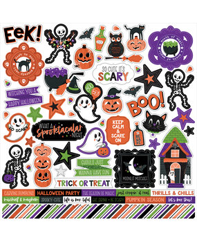 Echo Park Ghosts And Goblins 12x12 Inch Element Sticker (GG451014)